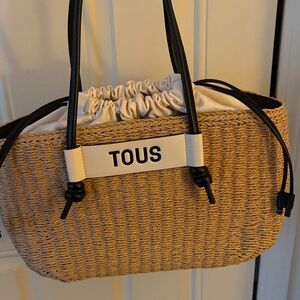 Tous Tan and Black Tote Bag
